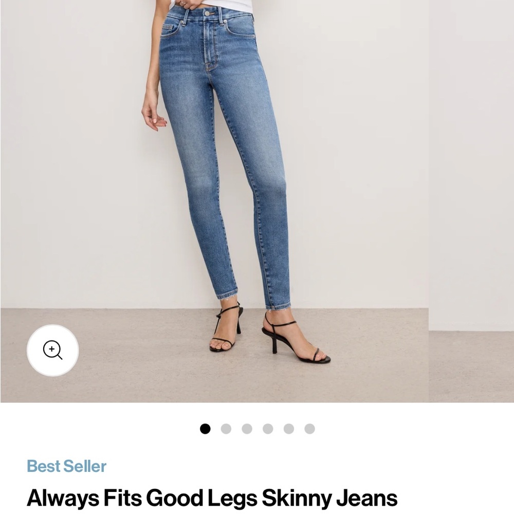 Good American Light Blue Always Fits Good Legs Skinny Jeans